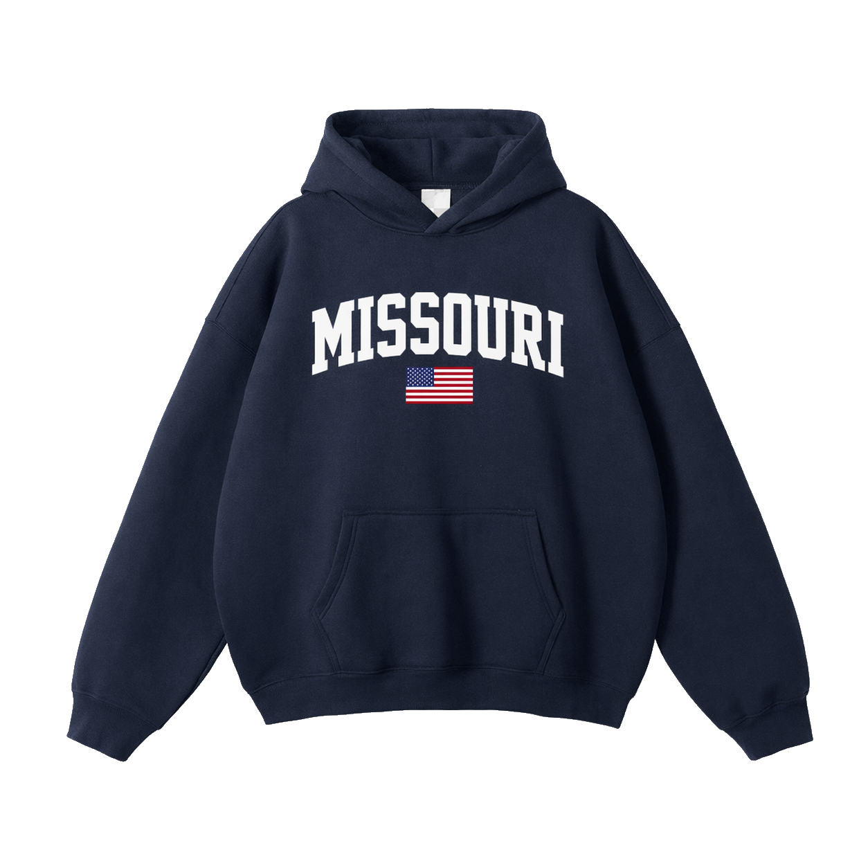 Collection 2 Missouri Oversize Fleeced Hoodie - Navy Blue front