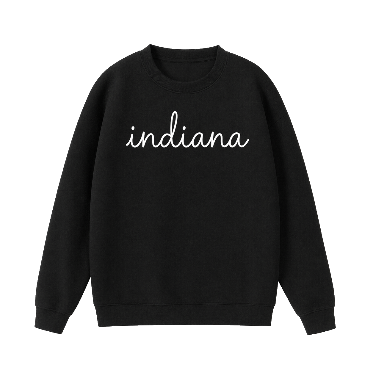 Collection 3 Indiana Essential Heavyweight Crewneck Sweatshirt - Black front