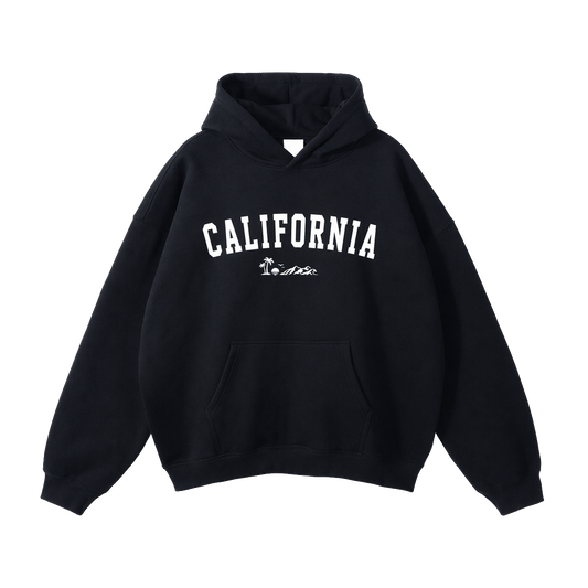Collection 9 California Oversize Fleeced Hoodie - Black front