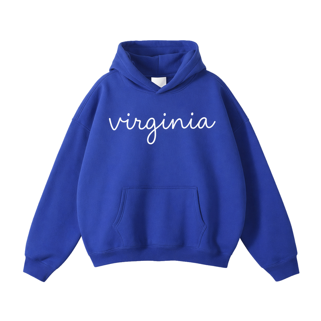 Collection 3 Virginia Oversize Fleeced Hoodie - Klein Blue front