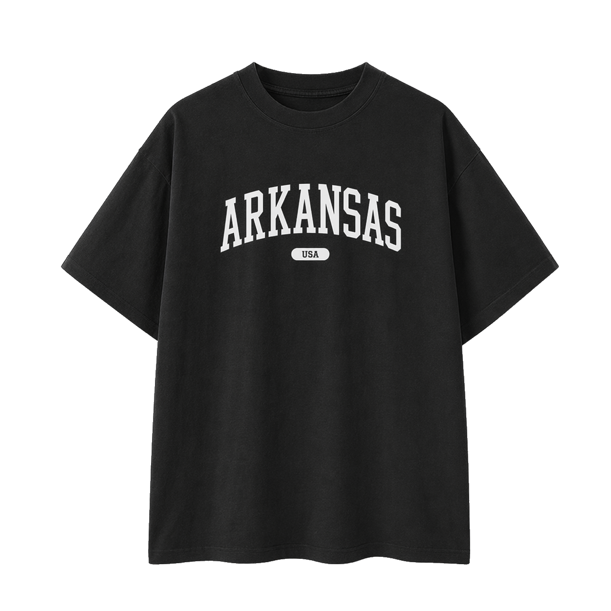 Collection 4 Arkansas Essential Cotton T-Shirt - Black front