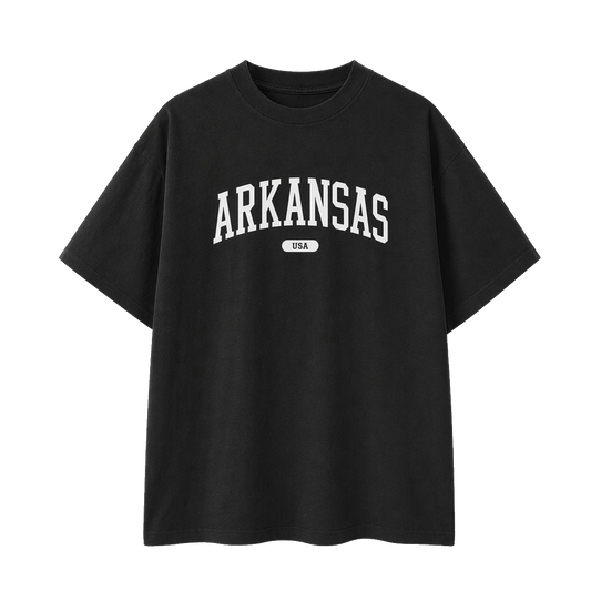 Collection 4 Arkansas Essential Cotton T-Shirt - Black front