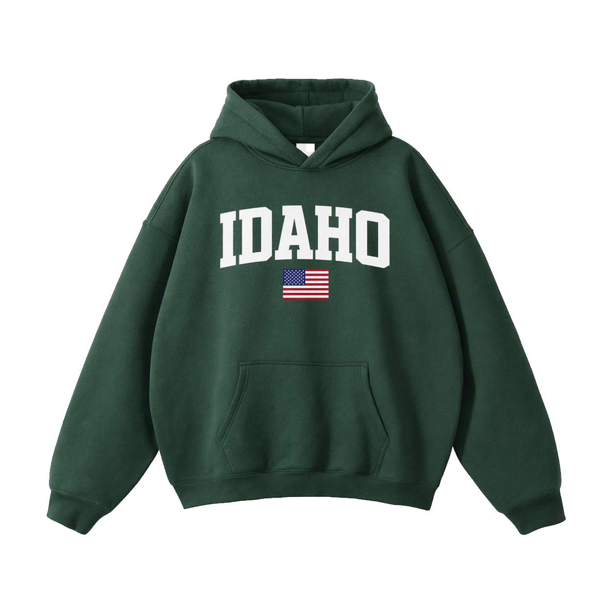 Collection 2 Idaho Oversize Fleeced Hoodie - Eden Green front