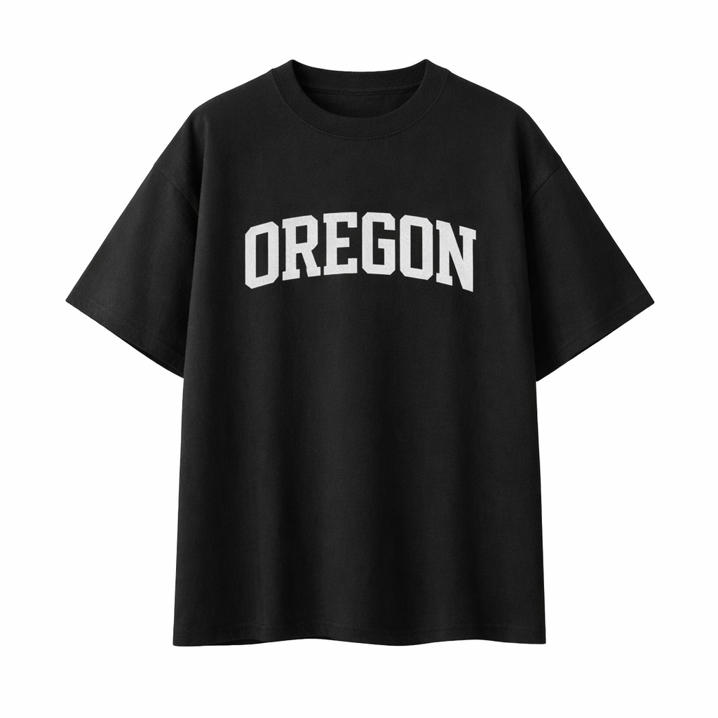 Collection 1 Oregon Essential Cotton T-Shirt - Black front