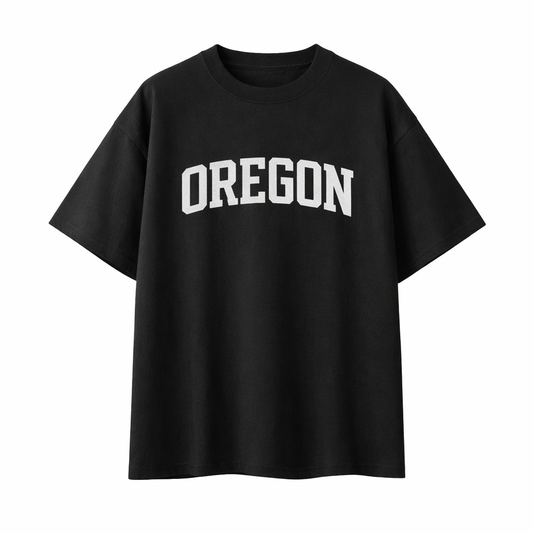 Collection 1 Oregon Essential Cotton T-Shirt - Black front