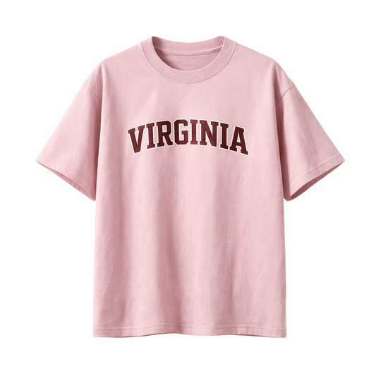 Collection 1 Virginia Essential Cotton T-Shirt - Pink front
