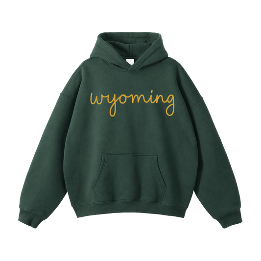 Collection 3 Wyoming Oversize Fleeced Hoodie - Eden Green front