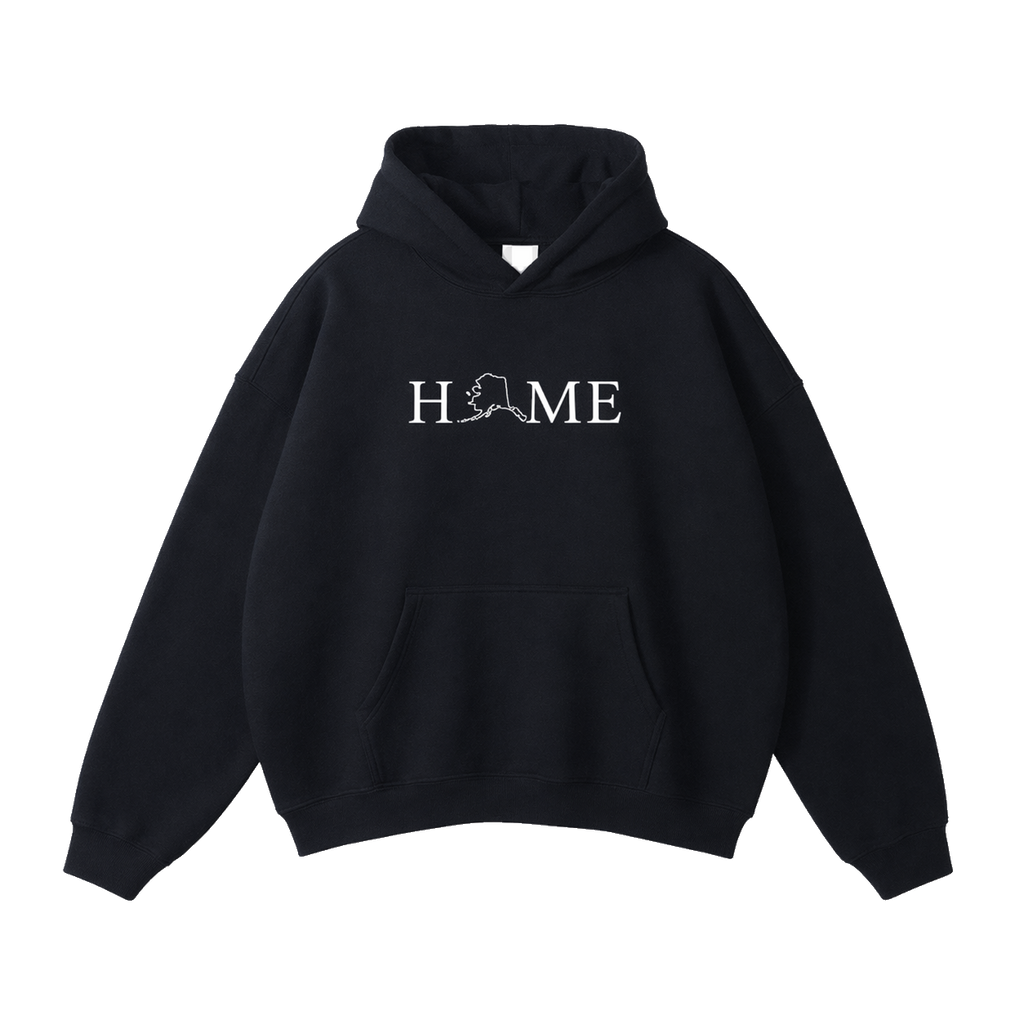 Collection 5 Alaska Oversize Fleeced Hoodie - Black front