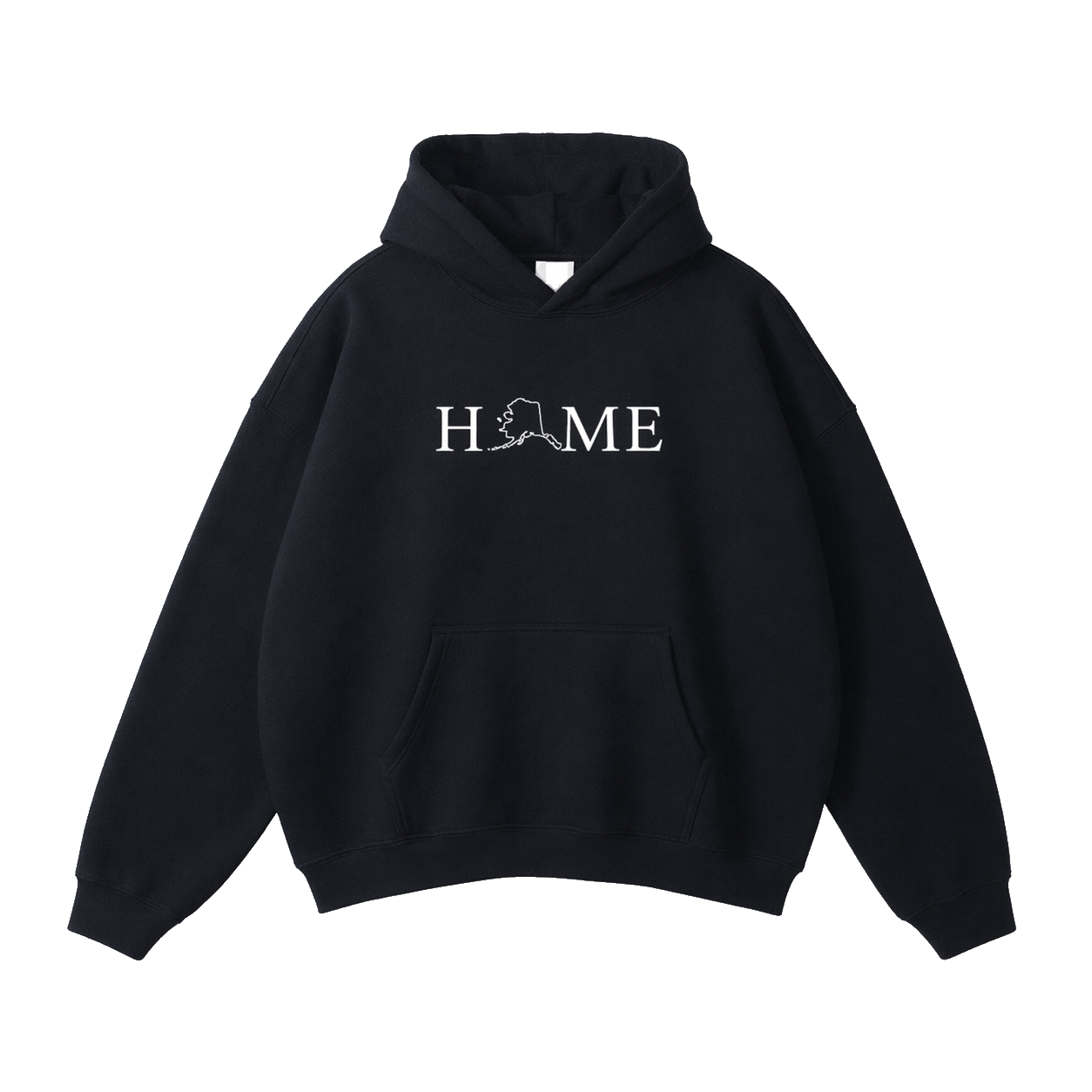 Collection 5 Alaska Oversize Fleeced Hoodie - Black front