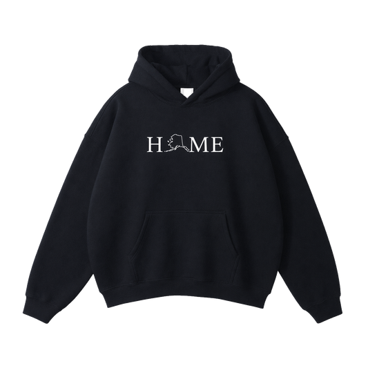 Collection 5 Alaska Oversize Fleeced Hoodie - Black front