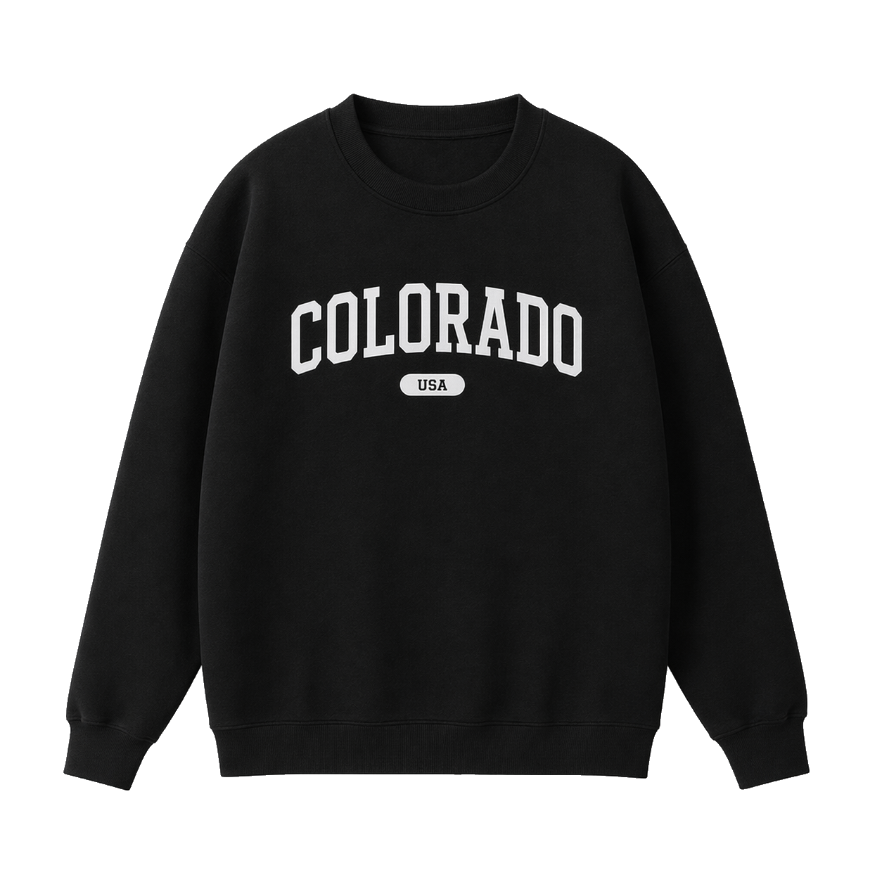 Collection 4 Colorado Essential Heavyweight Crewneck Sweatshirt - Black front