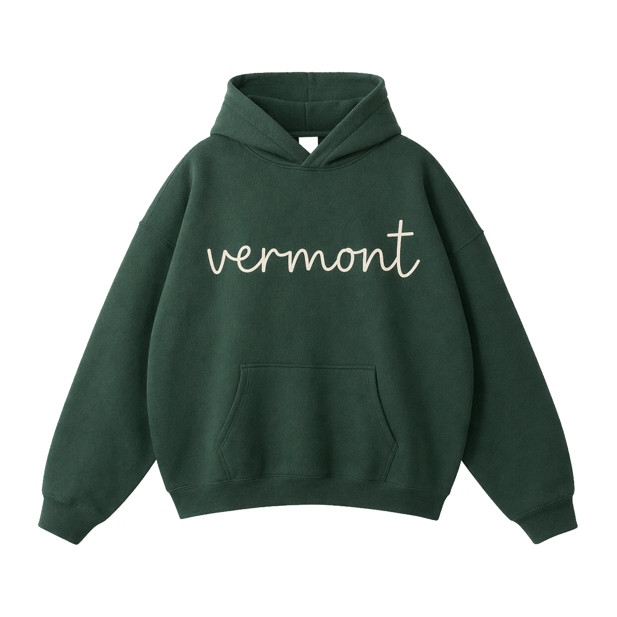 Collection 3 Vermont Oversize Fleeced Hoodie - Eden Green front
