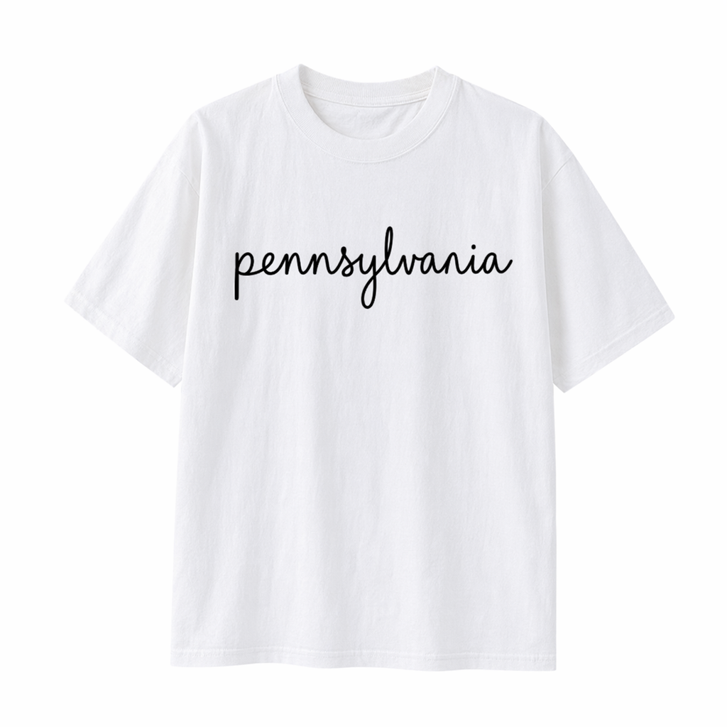 Collection 3 Pennsylvania Essential Cotton T-Shirt - White front