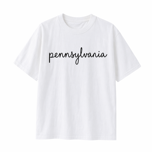 Collection 3 Pennsylvania Essential Cotton T-Shirt - White front
