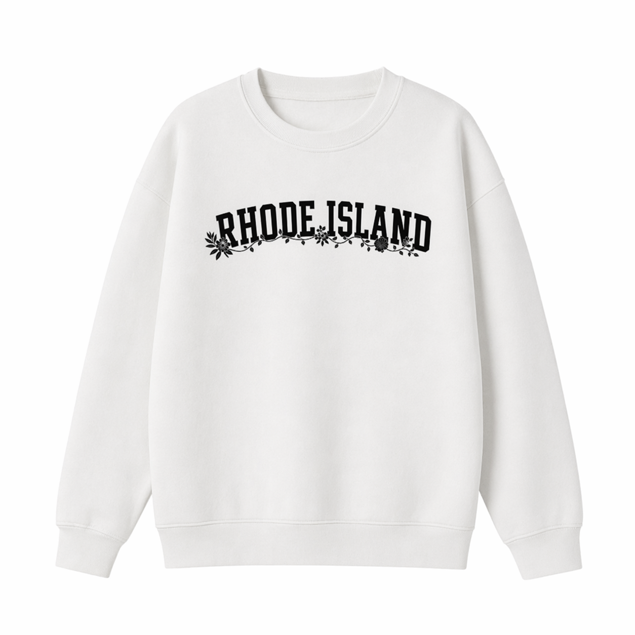 Collection 10 Rhode Island Essential Heavyweight Crewneck Sweatshirt - White front