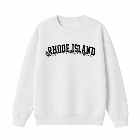 Collection 10 Rhode Island Essential Heavyweight Crewneck Sweatshirt - White front