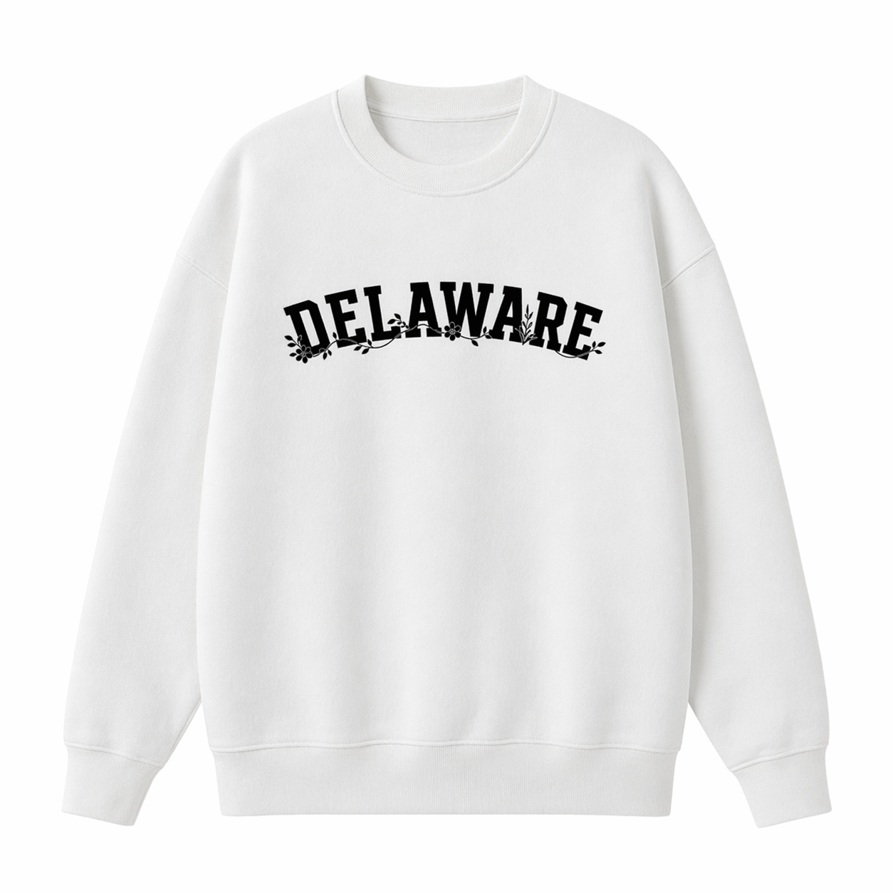 Collection 10 Delaware Essential Heavyweight Crewneck Sweatshirt - White front
