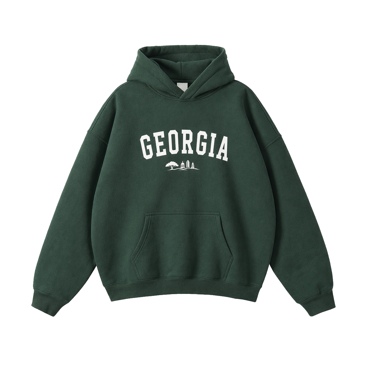 Collection 9 Georgia Oversize Fleeced Hoodie - Eden Green front