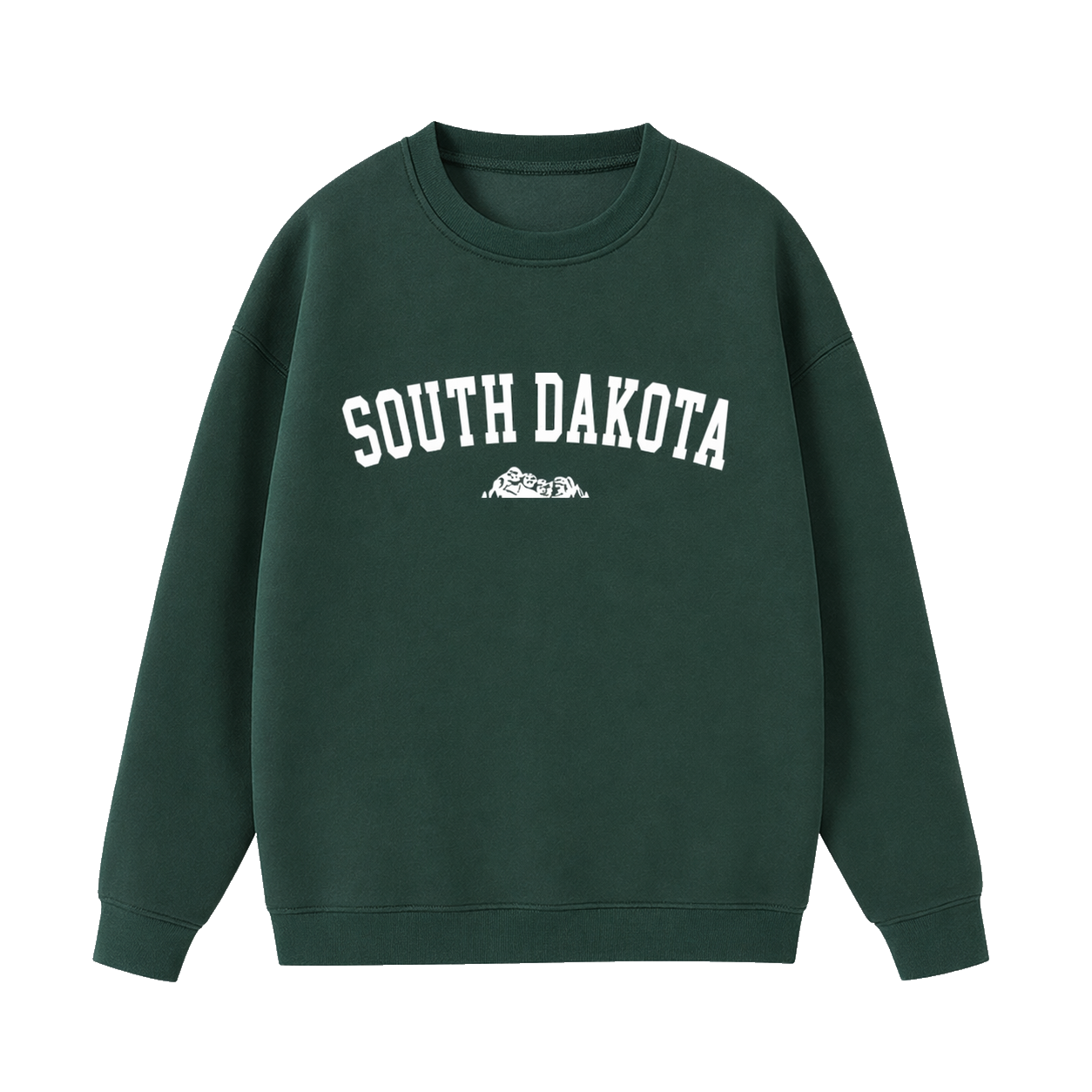 Collection 9 South Dakota Essential Heavyweight Crewneck Sweatshirt - Dark Green front
