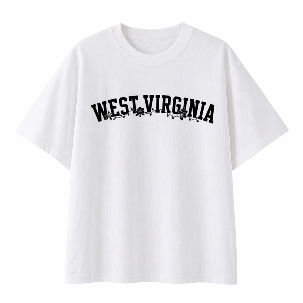 Collection 10 West Virginia Essential Cotton T-Shirt - White front