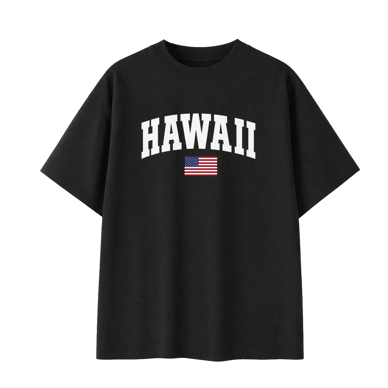 Collection 2 Hawaii Essential Cotton T-Shirt - Black front