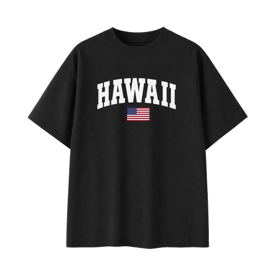 Collection 2 Hawaii Essential Cotton T-Shirt - Black front