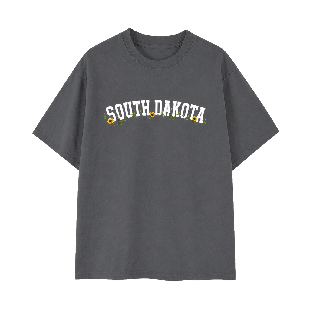 Collection 10 South Dakota Essential Cotton T-Shirt - Dark Gray front