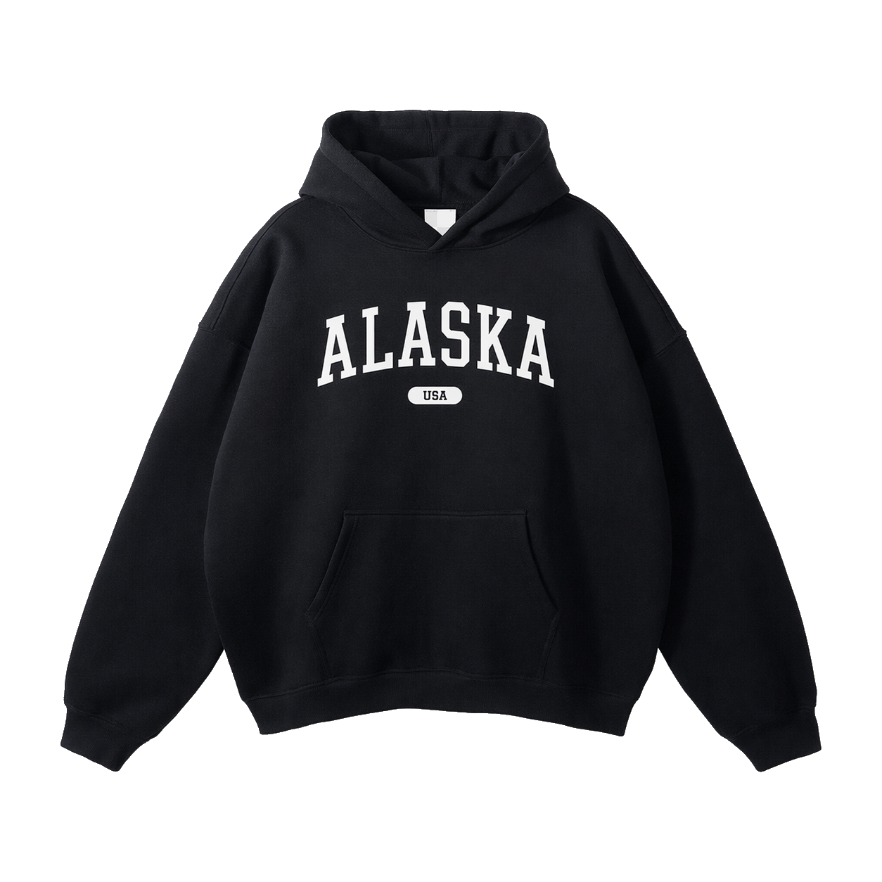 Collection 4 Alaska Oversize Fleeced Hoodie - Black front