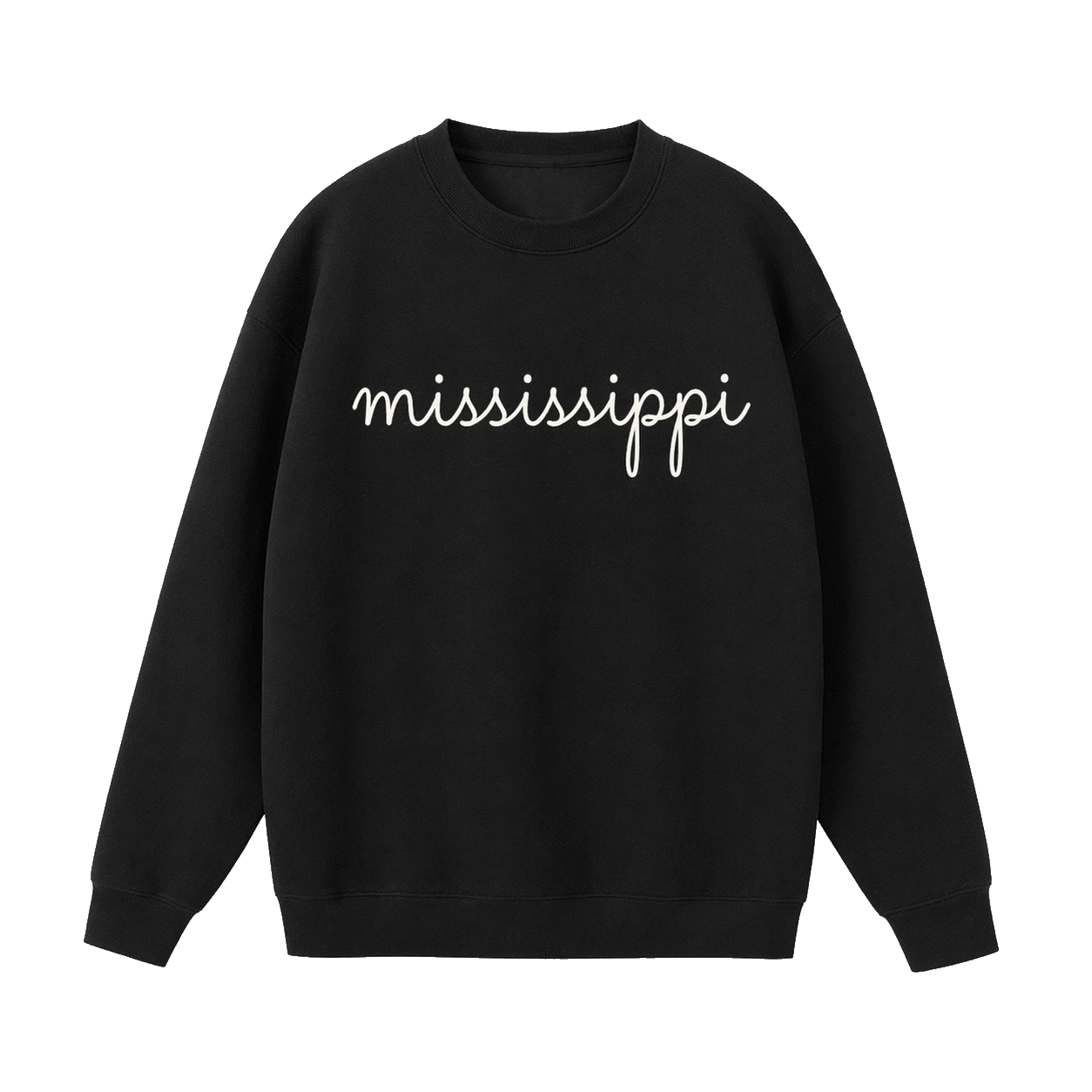 Collection 3 Mississippi Essential Heavyweight Crewneck Sweatshirt - Black front
