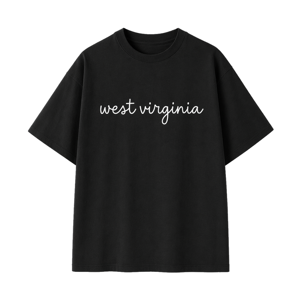 Collection 3 West Virginia Essential Cotton T-Shirt - Black front