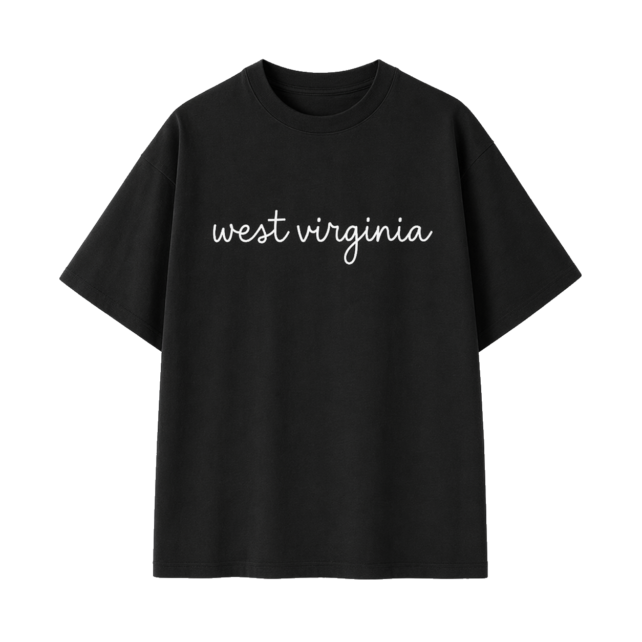 Collection 3 West Virginia Essential Cotton T-Shirt - Black front