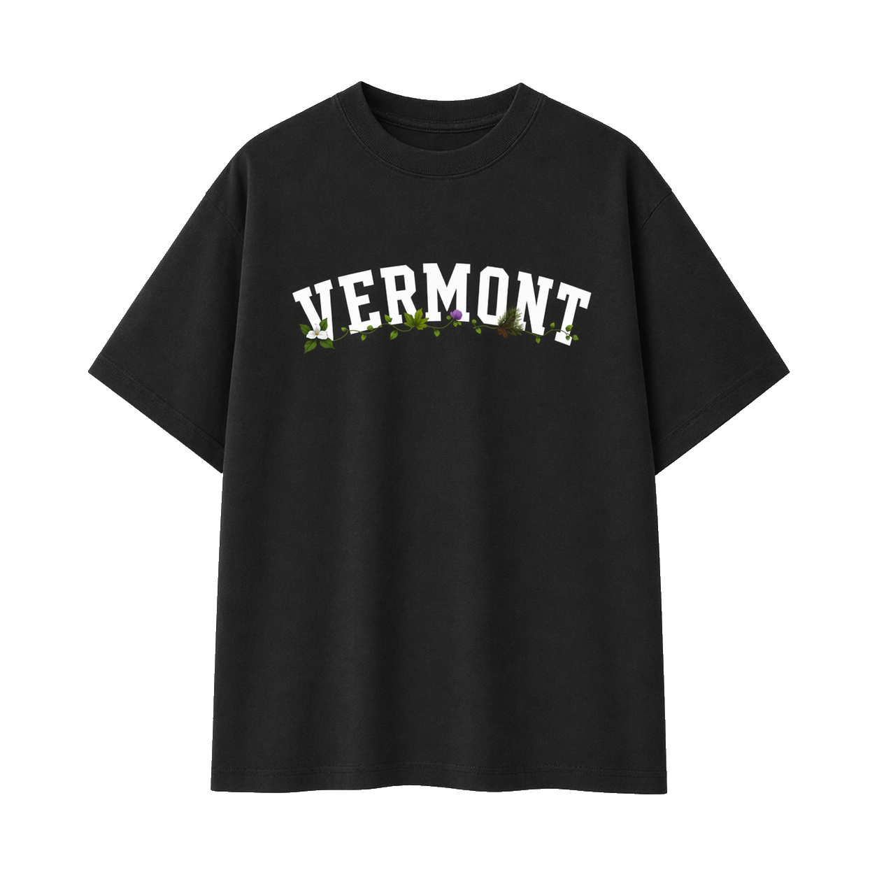Collection 10 Vermont Essential Cotton T-Shirt - Black front