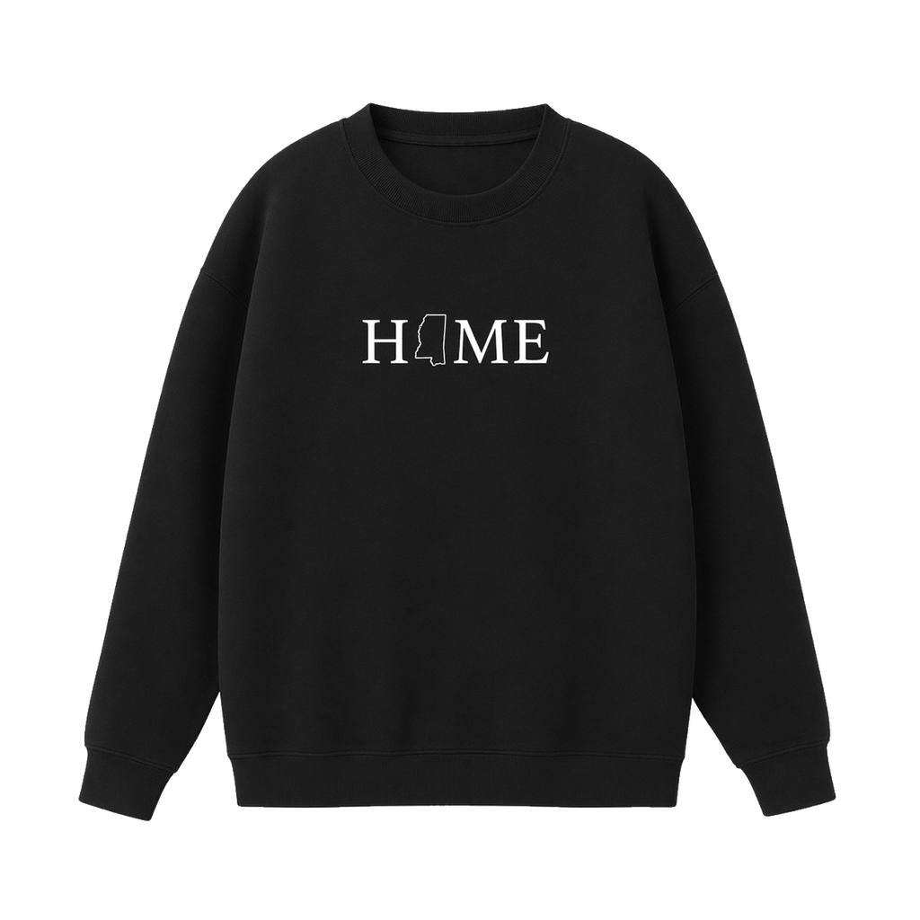 Collection 5 Mississippi Essential Heavyweight Crewneck Sweatshirt - Black front