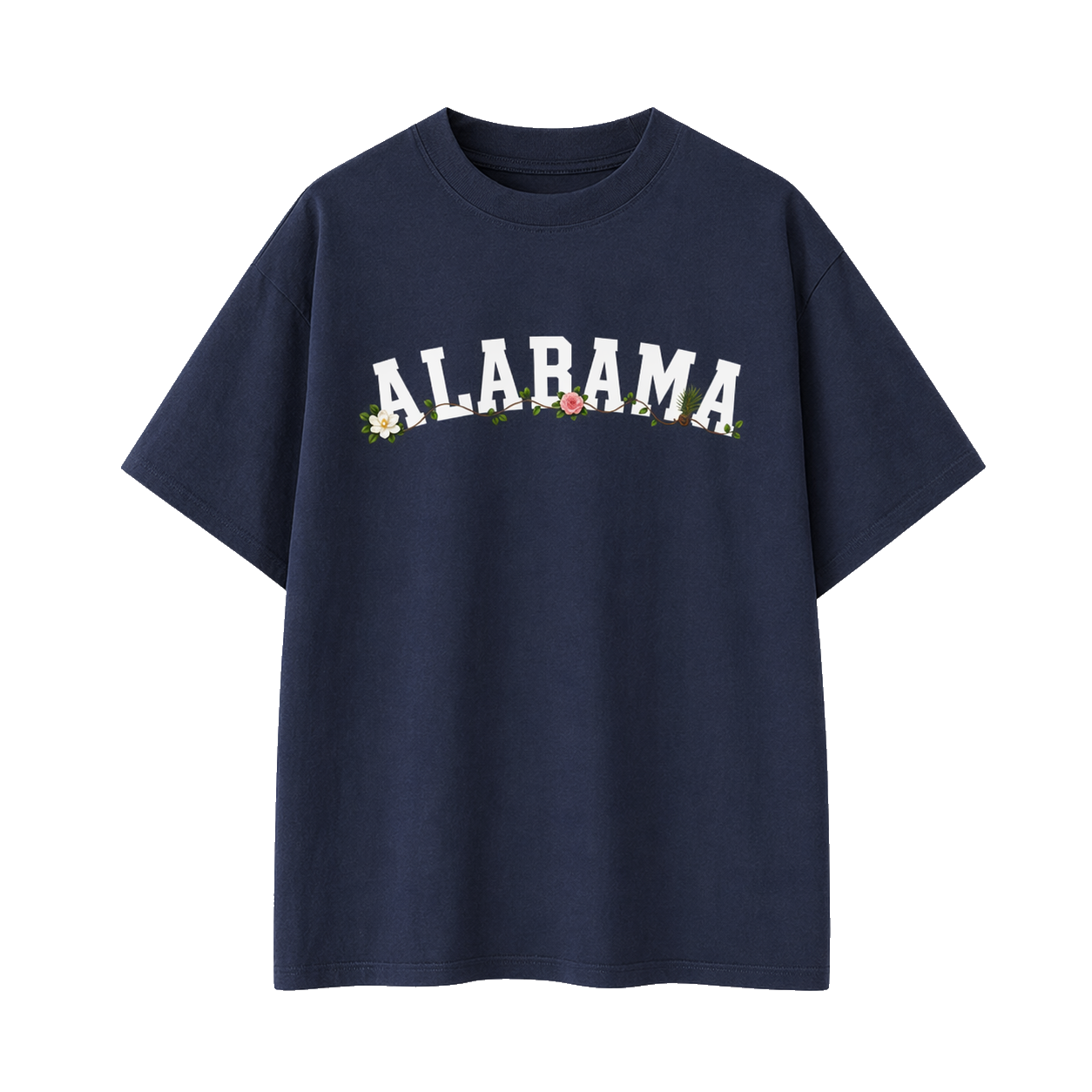 Collection 10 Alabama Essential Cotton T-Shirt - Navy Blue front