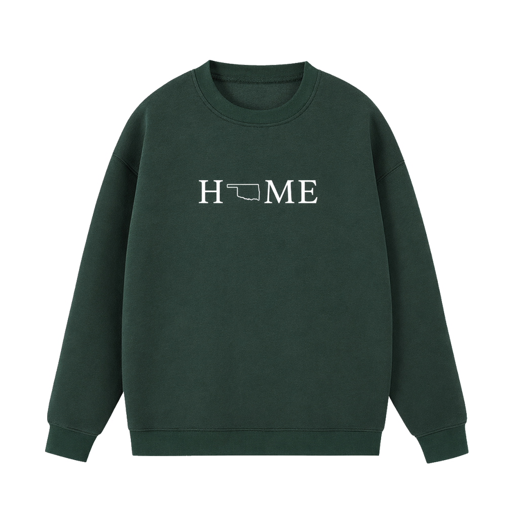 Collection 5 Oklahoma Essential Heavyweight Crewneck Sweatshirt - Dark Green front