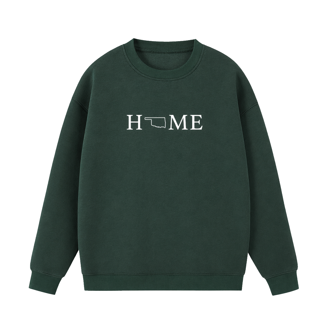 Collection 5 Oklahoma Essential Heavyweight Crewneck Sweatshirt - Dark Green front