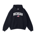 Collection 2 Michigan Oversize Fleeced Hoodie - Black front