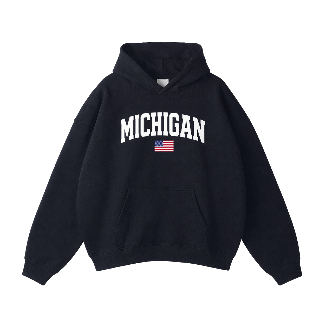Collection 2 Michigan Oversize Fleeced Hoodie - Black front