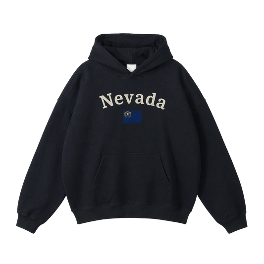 Collection 6 Nevada Oversize Fleeced Hoodie - Black front