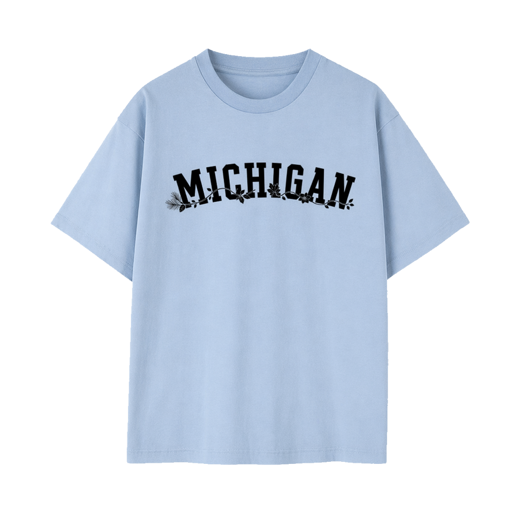 Collection 10 Michigan Essential Cotton T-Shirt - Light Blue front