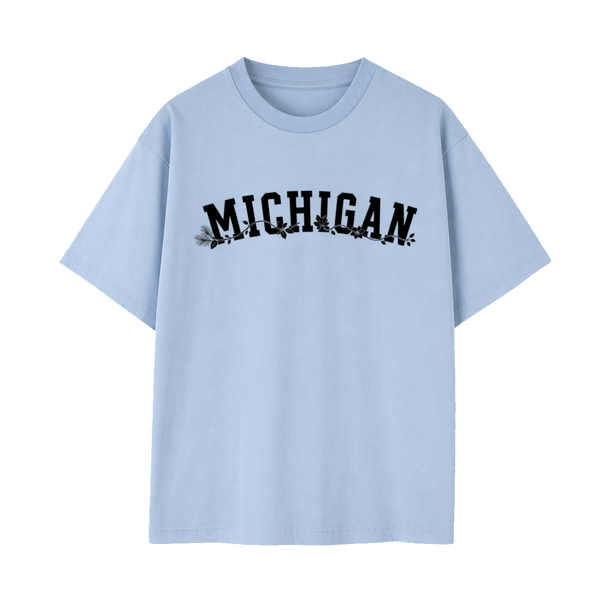 Collection 10 Michigan Essential Cotton T-Shirt - Light Blue front
