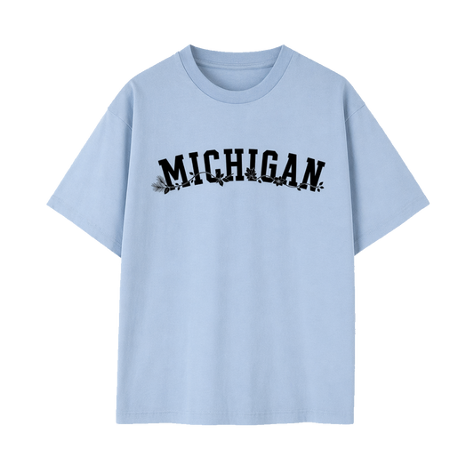 Collection 10 Michigan Essential Cotton T-Shirt - Light Blue front