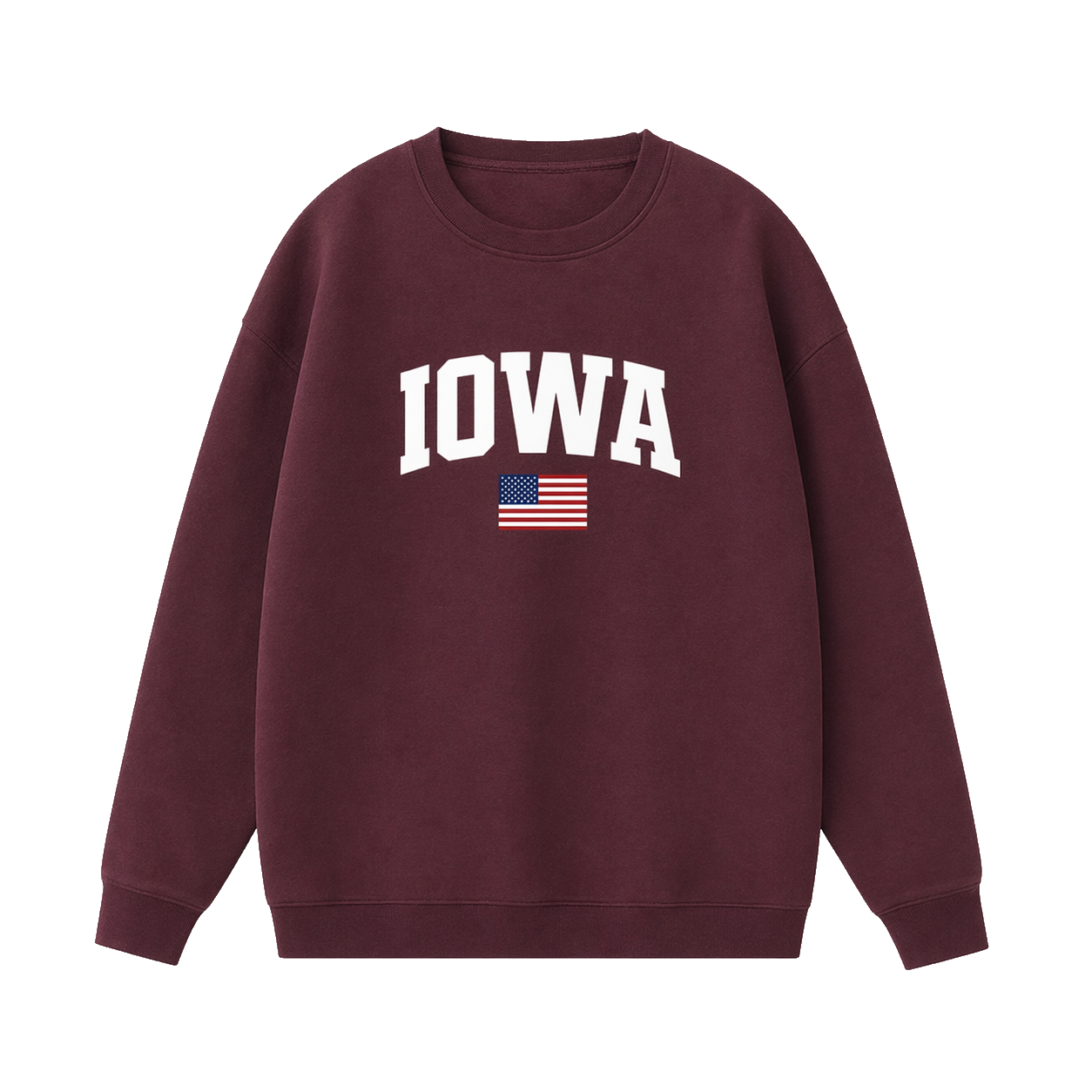Collection 2 Iowa Essential Heavyweight Crewneck Sweatshirt - Dull Red front