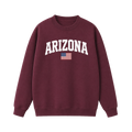 Collection 2 Arizona Essential Heavyweight Crewneck Sweatshirt - Dull Red front