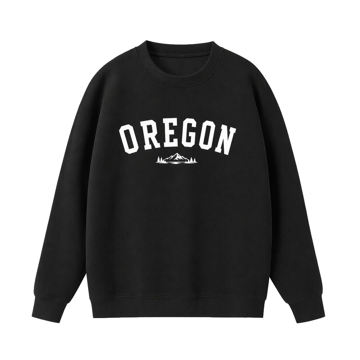 Collection 9 Oregon Essential Heavyweight Crewneck Sweatshirt - Black front