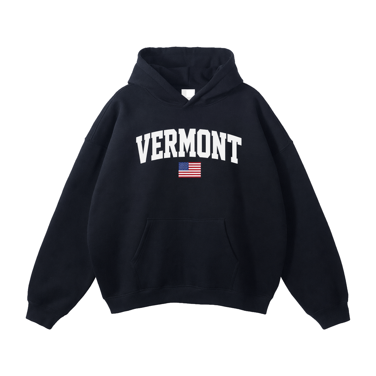 Collection 2 Vermont Oversize Fleeced Hoodie - Black front