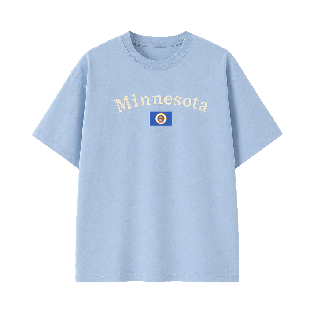Collection 6 Minnesota Essential Cotton T-Shirt - Light Blue front