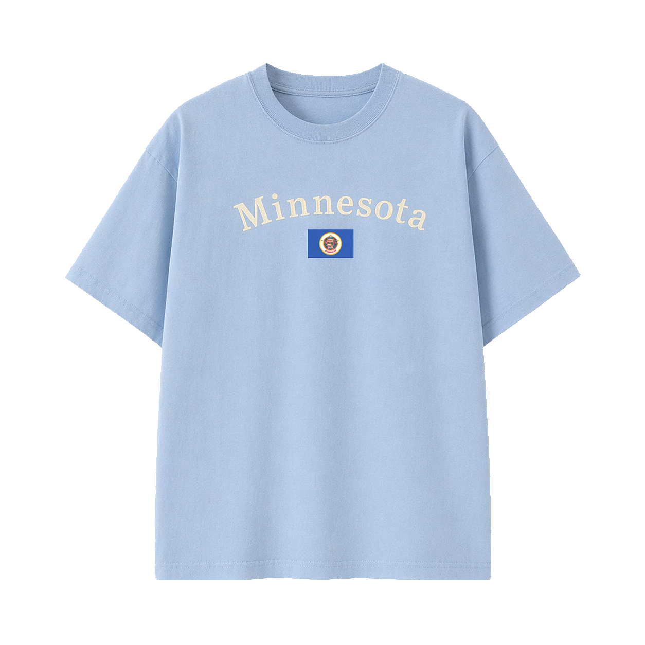 Collection 6 Minnesota Essential Cotton T-Shirt - Light Blue front