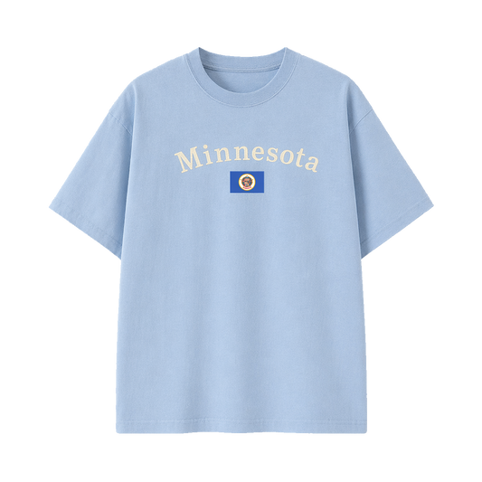 Collection 6 Minnesota Essential Cotton T-Shirt - Light Blue front