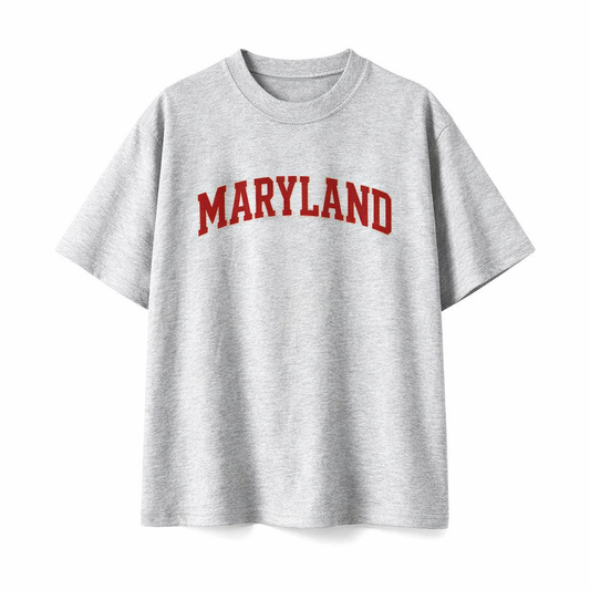 Collection 1 Maryland Essential Cotton T-Shirt - White Gray front